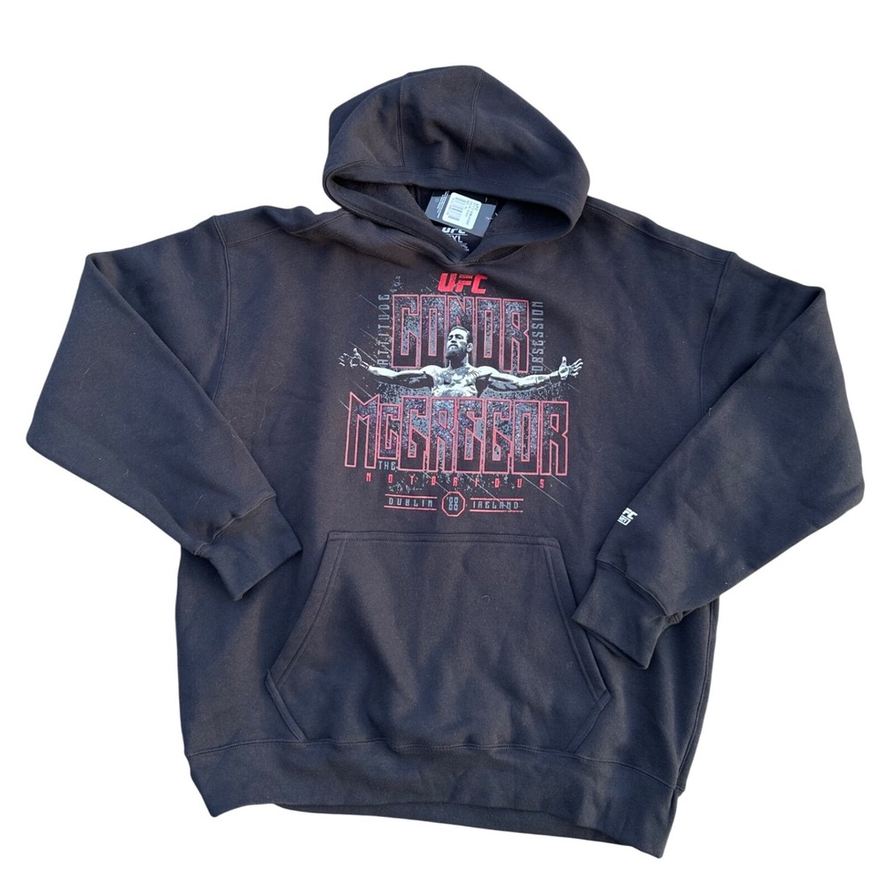 UFC Conor McGregor The Notorious Graphic Hoodie Black XL 02BLKCG027 NWT